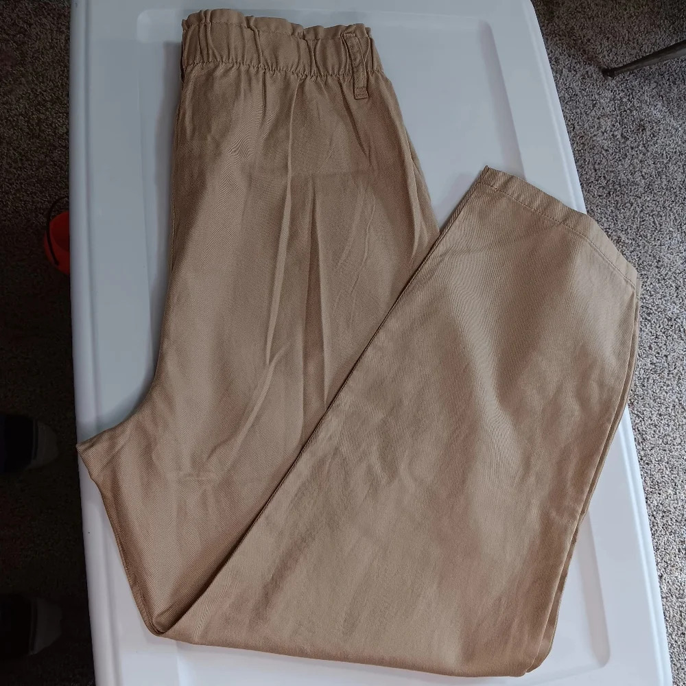 Sanctuary Women's super high-rise pants, straight leg, sz L, lyocell, pull-on. - Picture 8 of 16